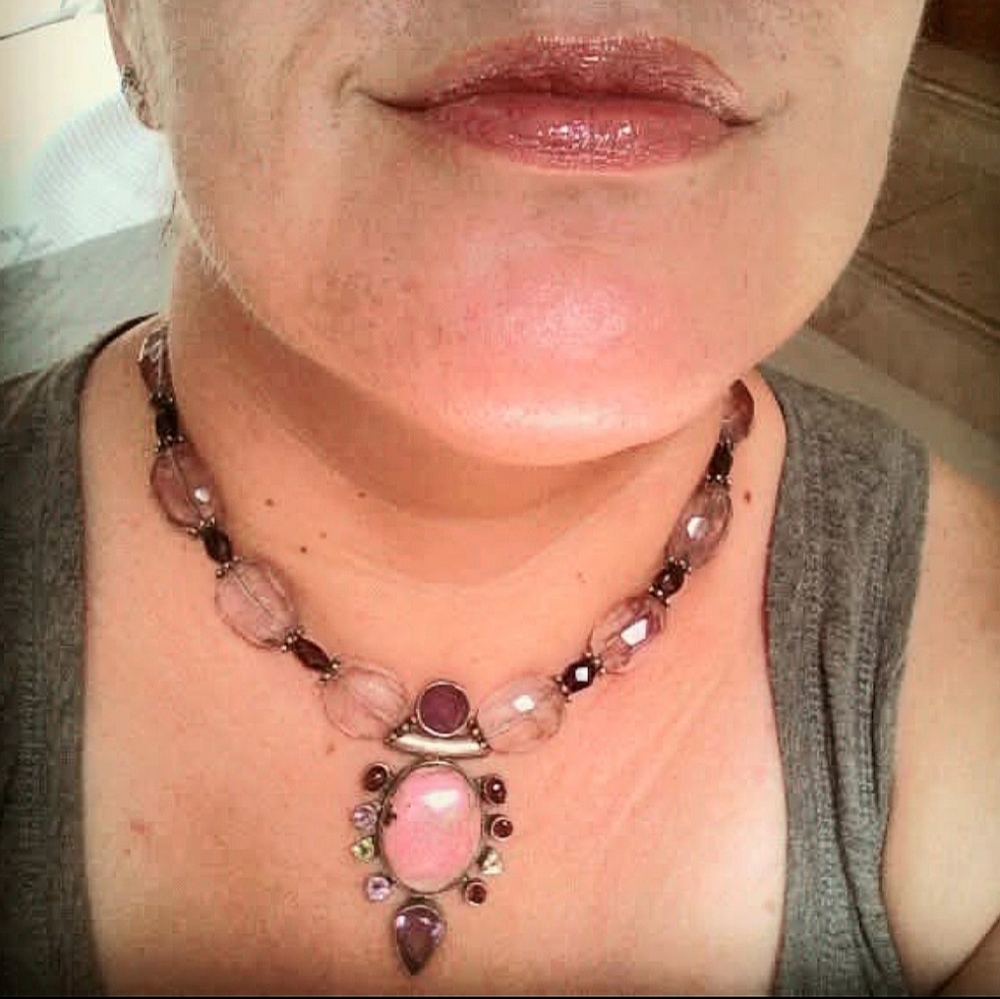 Unique Stunning 1 Of A Kind Statement Choker, Hand Made, 925 & Precious Gems